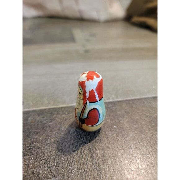 Wooden Russian doll santa clause AS IS decor toy - Picture 2 of 5